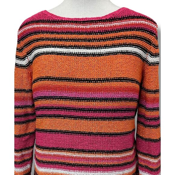 Ruby Rd. Favorites Women’s Open Weave Pullover Sweater with Fringe, size M - Picture 2 of 8